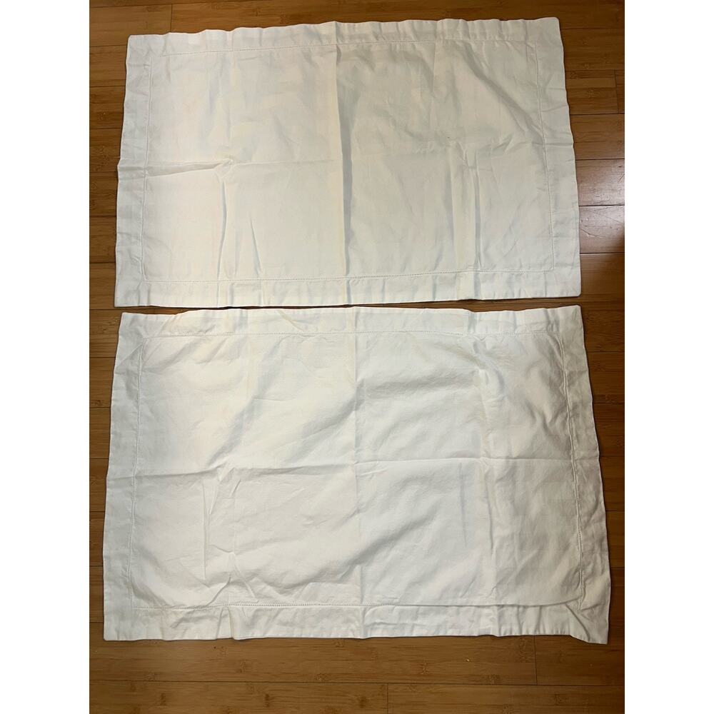 Charter Club King Pillowcases 100% Supima Cotton Damask Stripe White A Pair